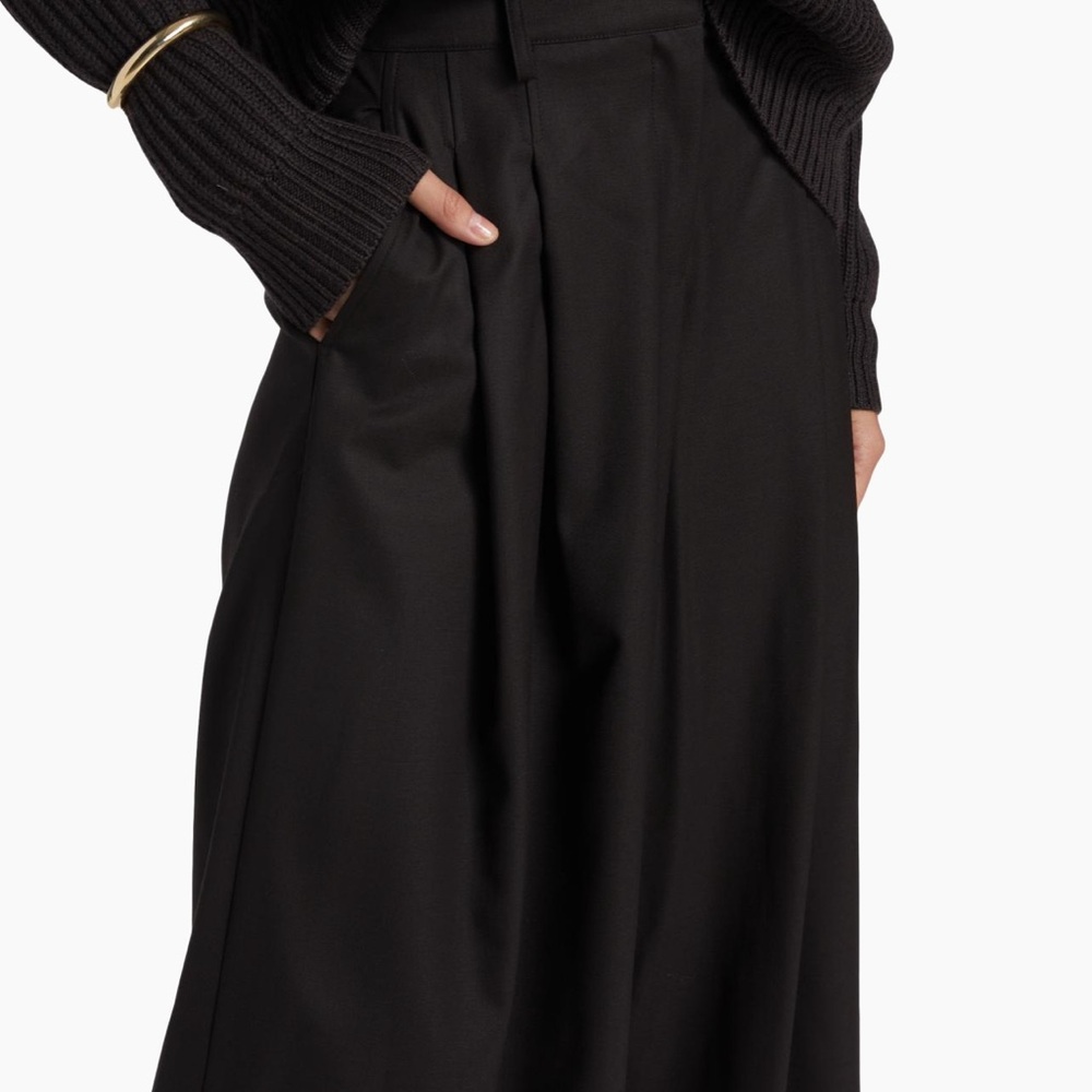 TWP New Didi Twill Wide-Leg Pants in Chocolate, size 6 - Picture 6 of 7